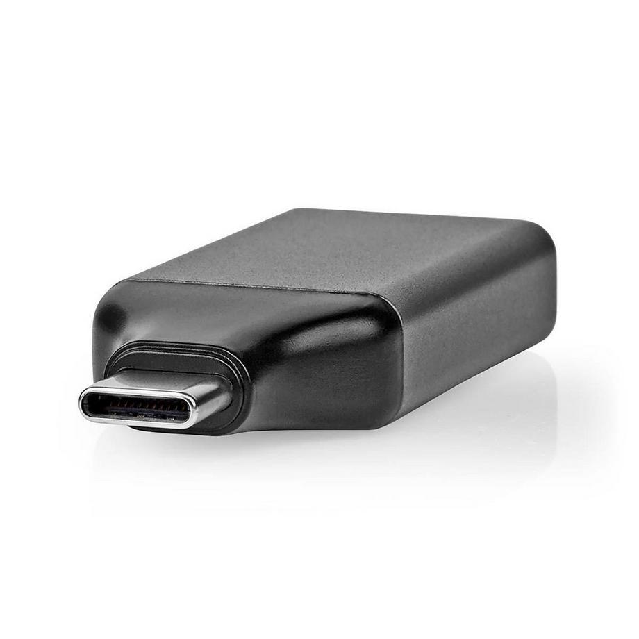 Nedis  USB-C™ Adapter | USB 3.2 Gen 1 | USB-C™ Stecker | DisplayPort Buchse | 4K@60Hz | Rund | Vernickelt | Grau / Schwarz | Umschlag 