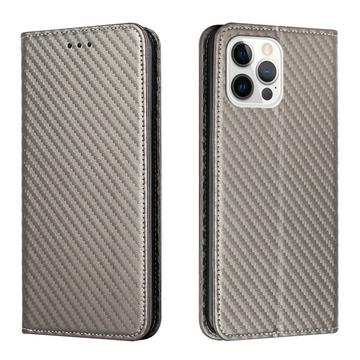 iPhone 14 Pro - Carbon Look Flip Case Hülle