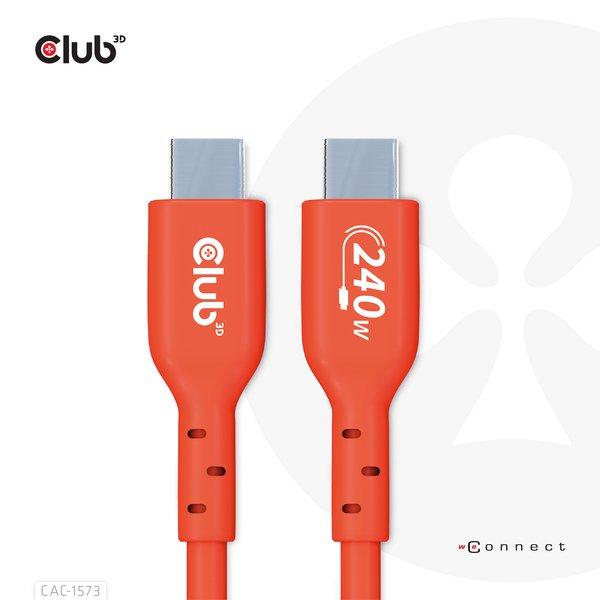 Image of Club3D USB2 Type-C Bi-Directional Cable, Data 480Mb,PD 240W(48V/5A) EPR M/M 2m