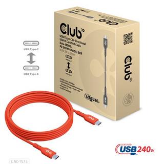 Club3D  CAC-1573 cavo USB 2 m USB4 Gen 2x2 USB C Rosso 