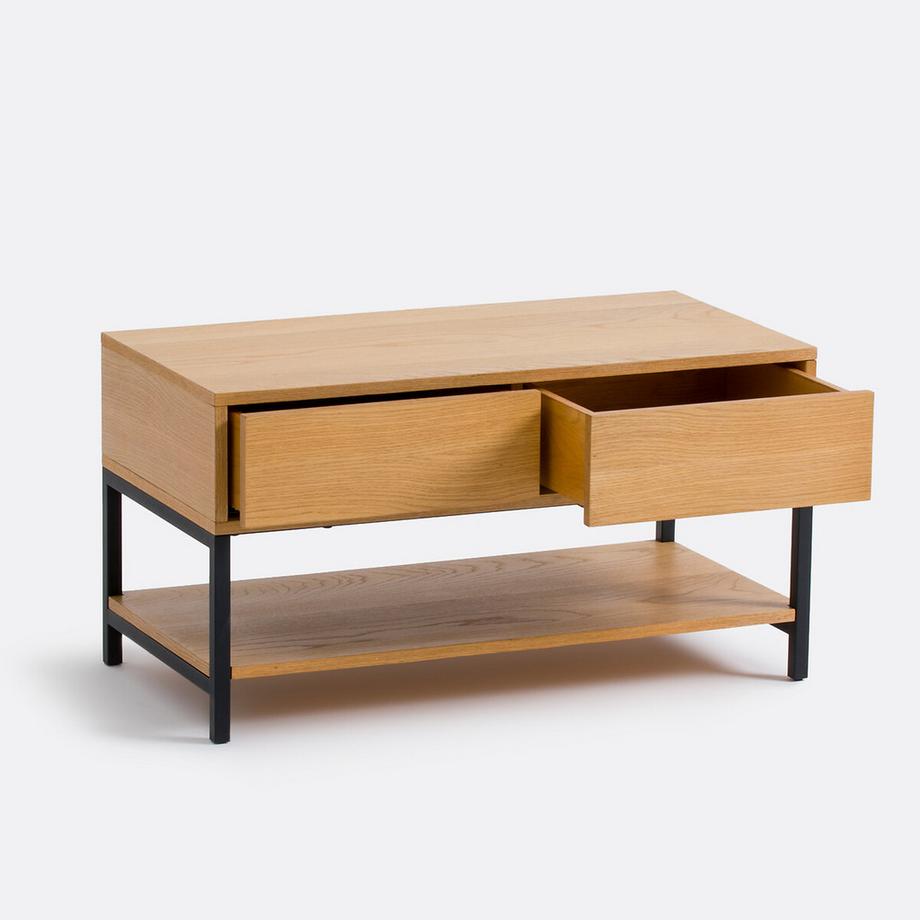 La Redoute Intérieurs Eingangsbank Metall Stahl Eiche furniert  