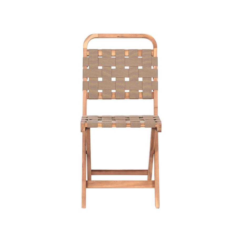 Beliani Set bistrot en Legno d'acacia certificato FSC® Rustico CALCIANO  