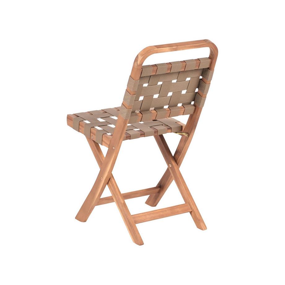 Beliani Set bistrot en Legno d'acacia certificato FSC® Rustico CALCIANO  