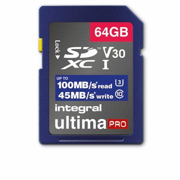 Hochgeschwindigkeits-SDHC/XC V30 UHS-I U3 64GB SD-Speicherkarte