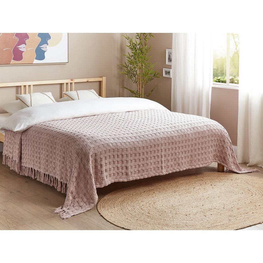 Beliani BERE Copriletto in Cotone  