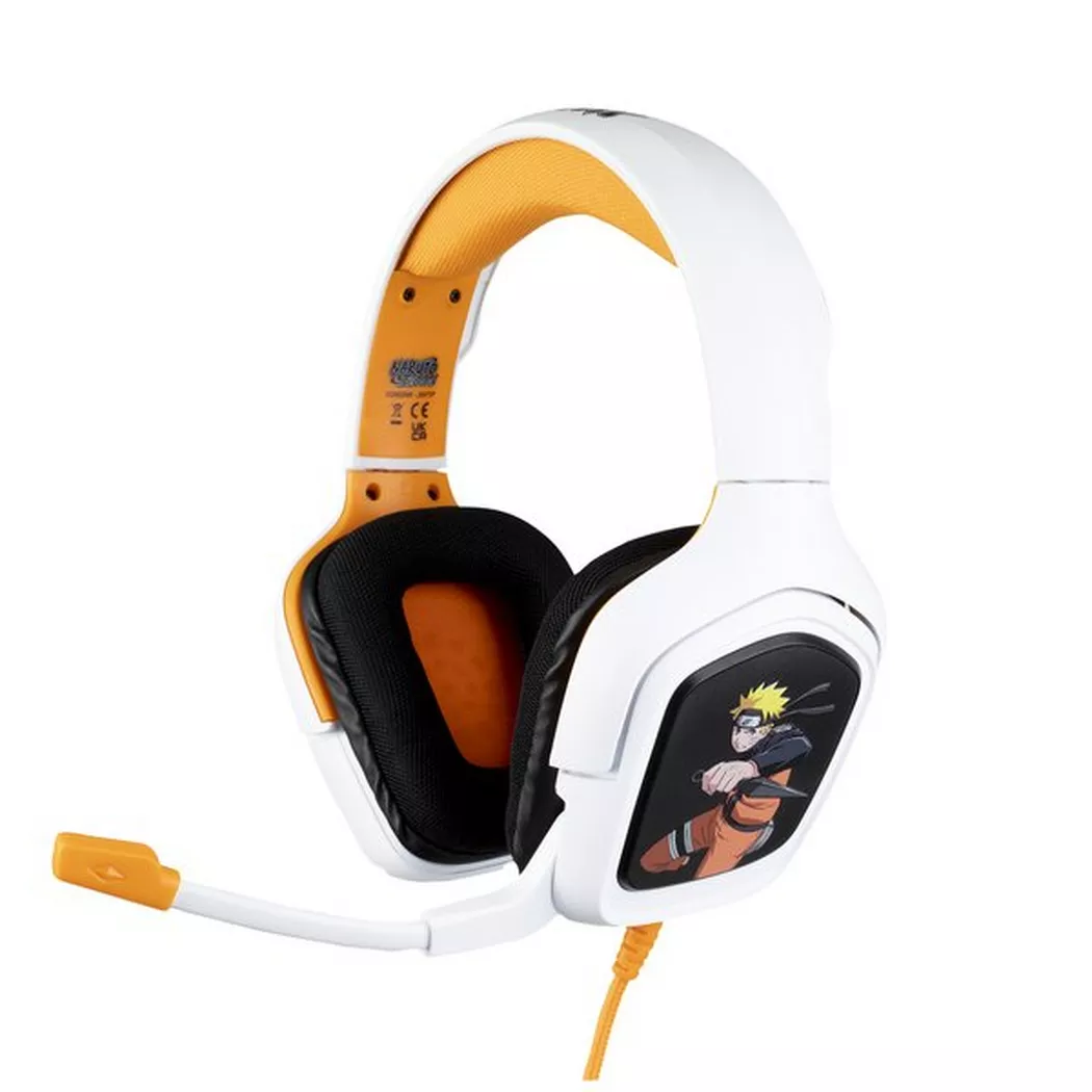 KONIX -  Naruto universal Kopfhörer Kabelgebunden Kopfband Gaming Schwarz, Weiß, Gelb, Gelb Bunt