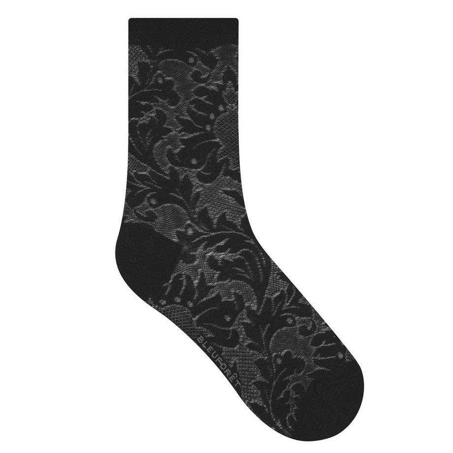 BLEU FORET Chaussettes soie baroque  