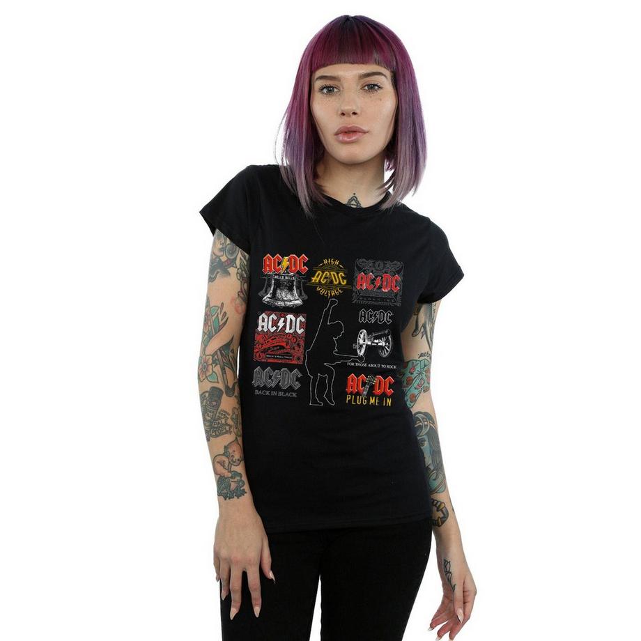 AC/DC ACDC T-Shirt Stampa Logo Band  