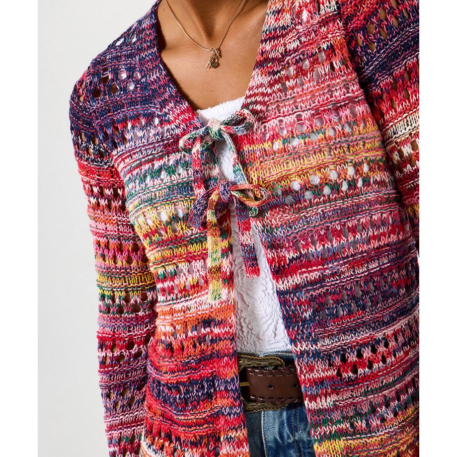 Joe Browns Offene Lochstrick Strickjacke mit Bindeband  