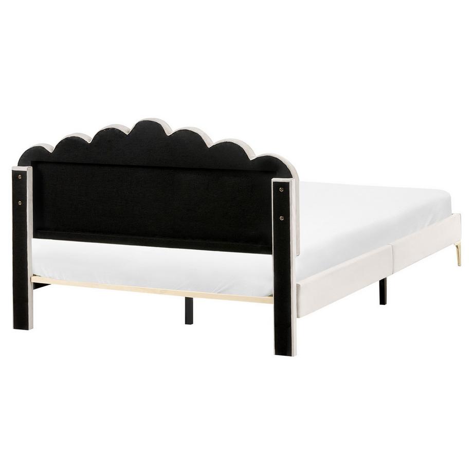 Beliani Bett mit Lattenrost aus Samtstoff Glamourös SAUVIAN  