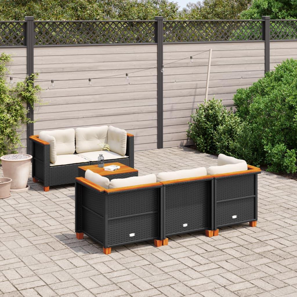 VidaXL Ensemble de canapés de jardin rotin synthétique  