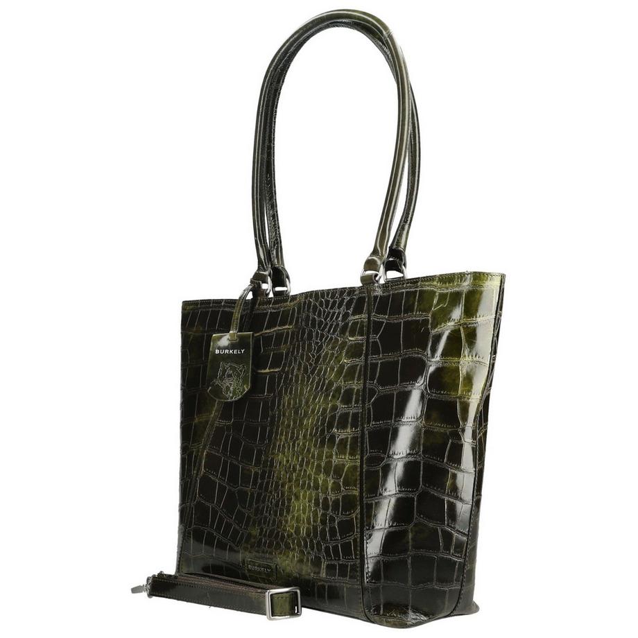 BURKELY Borsa a mano con texture a motivo coccodrillo  