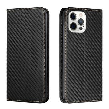 iPhone 14 Pro - Carbon Look Flip Case Hülle