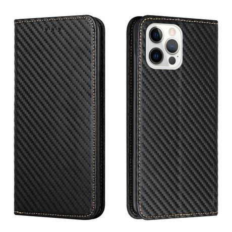 Cover-Discount  iPhone 14 Pro - Carbon Look Flip Case Hülle 