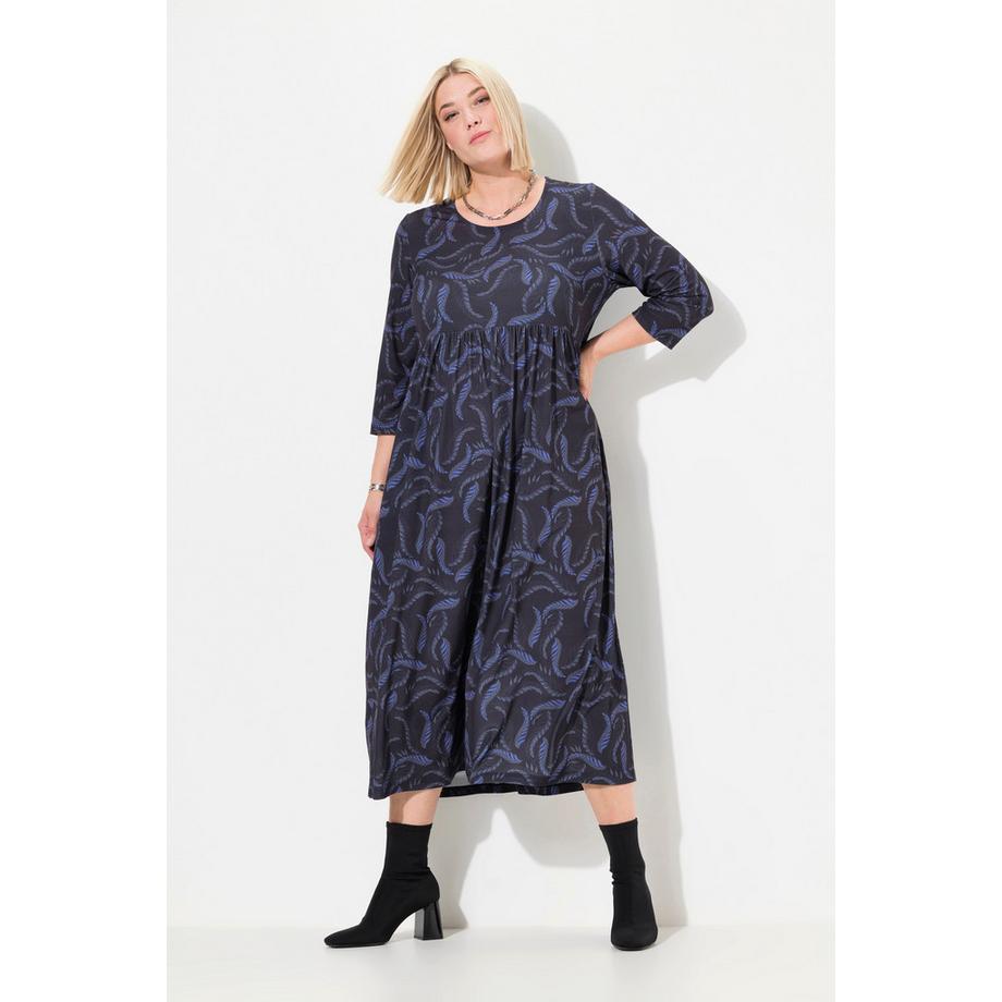 Ulla Popken Jerseykleid A-Linie Alloverdruck  