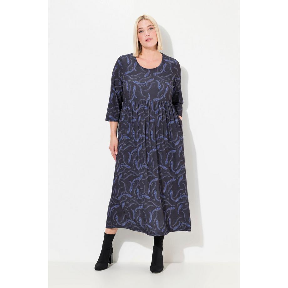 Ulla Popken Jerseykleid A-Linie Alloverdruck  