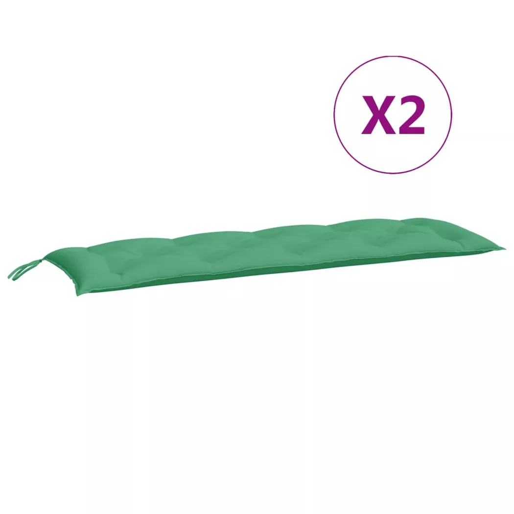 VidaXL - Coussin de banc de jardin tissu, One Size, Vert
