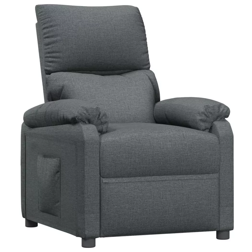 vidaXL Fauteuil inclinable Gris foncé Tissu