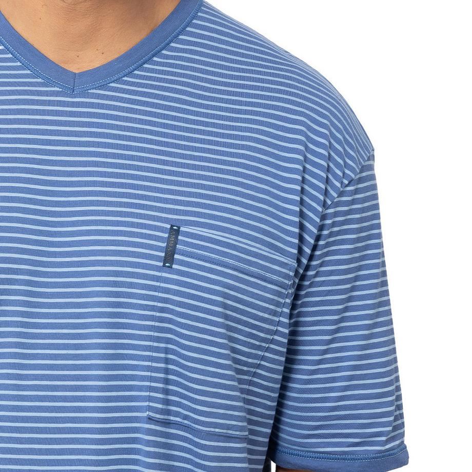 Ammann Extra Light Cotton Camicia da Notte a Righe  