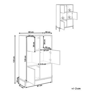 Beliani Etagère en MDF Moderne MOINES  