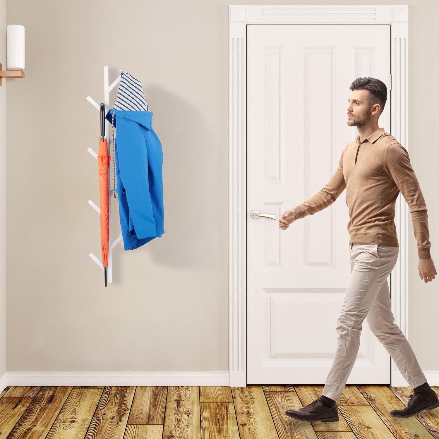 B2X Appendiabiti bianco a forma di albero  