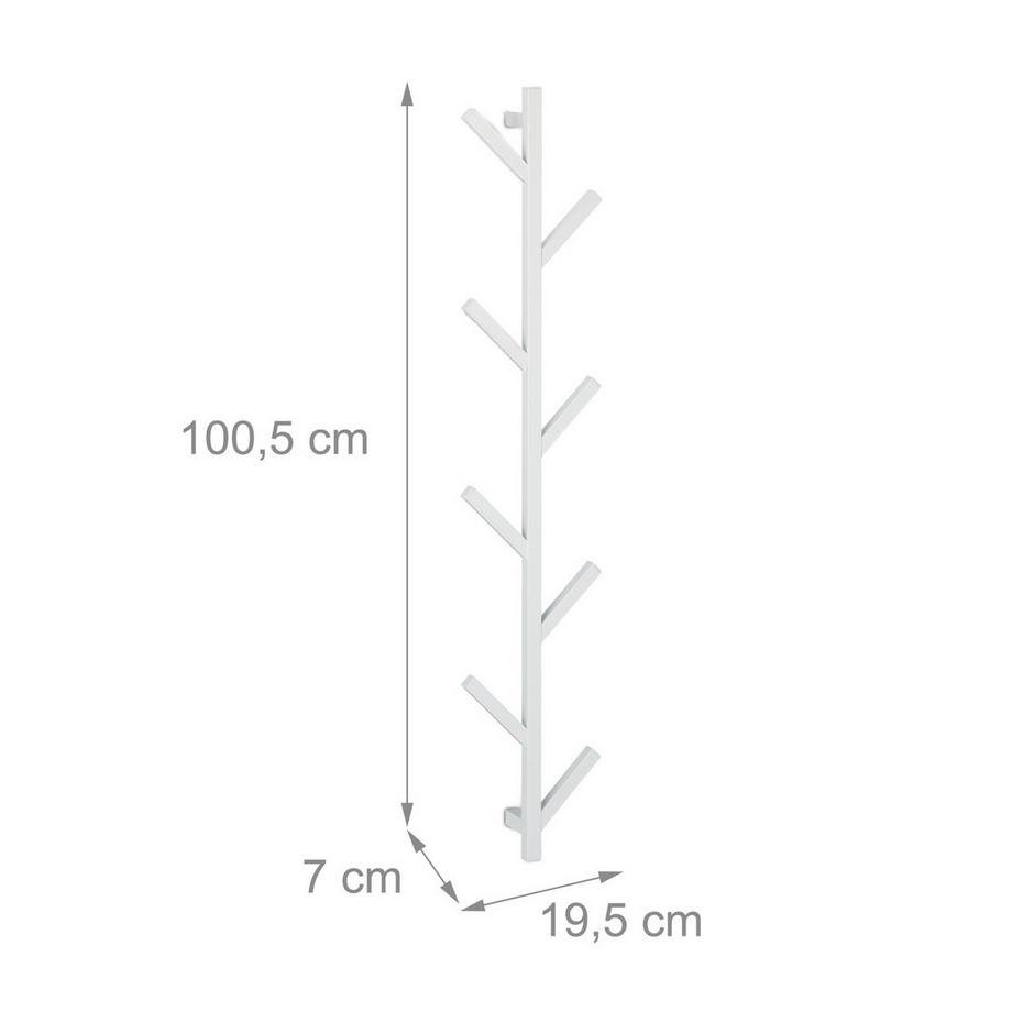 B2X Appendiabiti bianco a forma di albero  