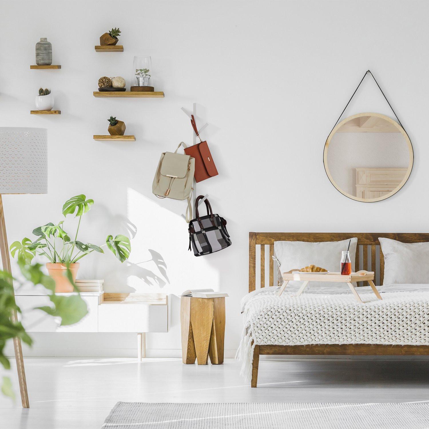 B2X Appendiabiti bianco a forma di albero  