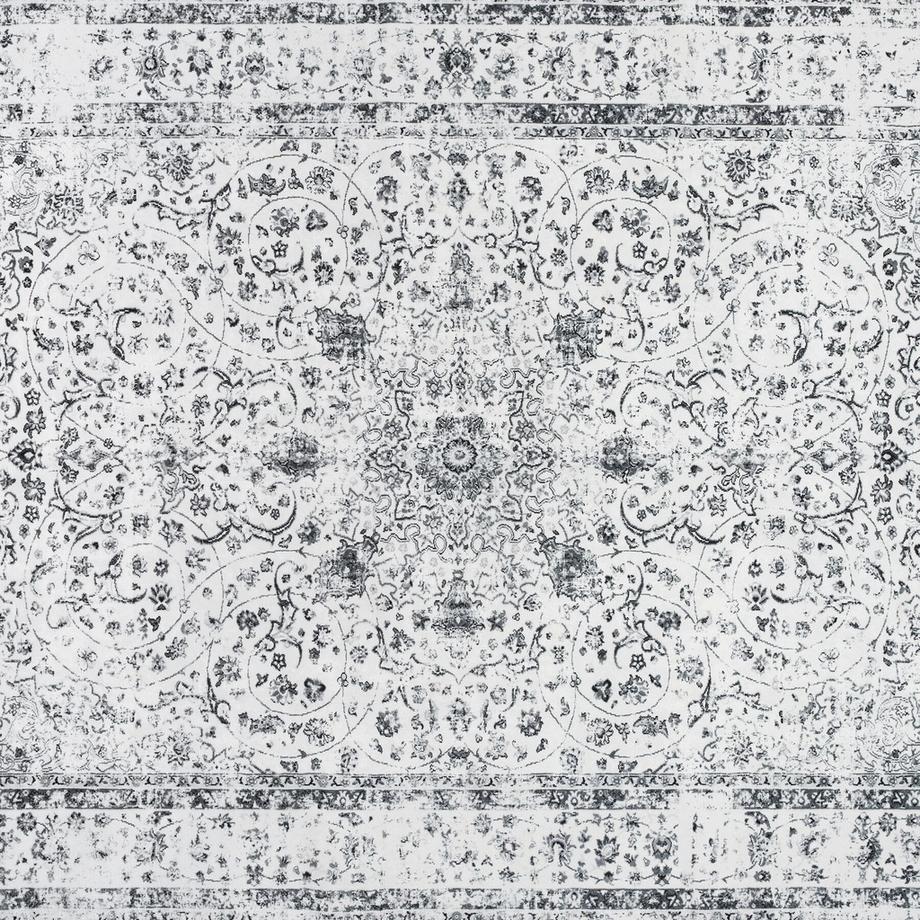 Tectake Tapis design vintage à poils courts ALIYA en laine synthétique et feutre  