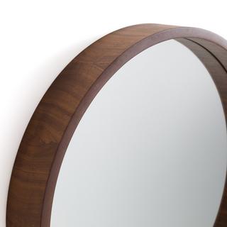 La Redoute Intérieurs Miroir rond plaqué noyer Ø35 cm  