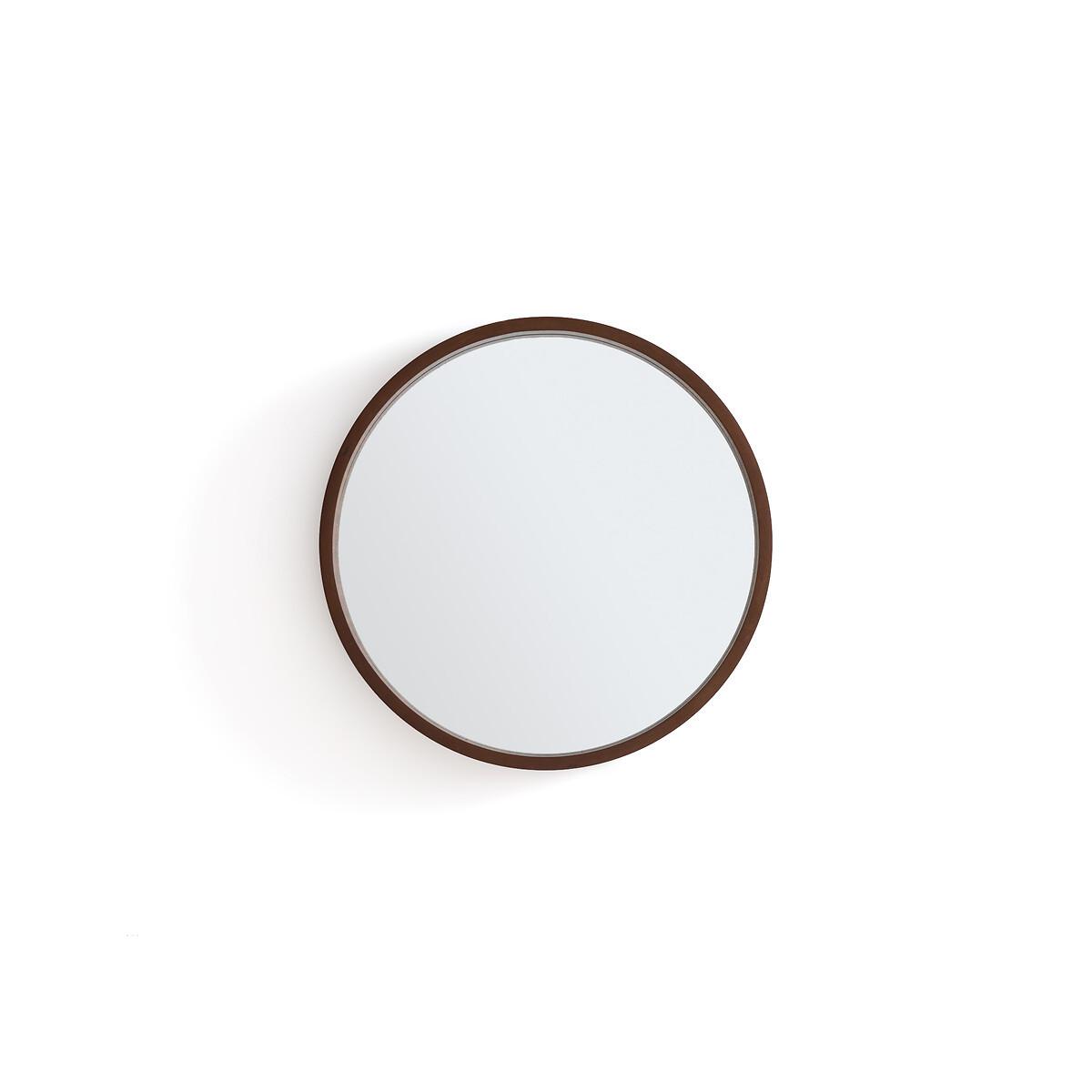 La Redoute Intérieurs Miroir rond plaqué noyer Ø35 cm  