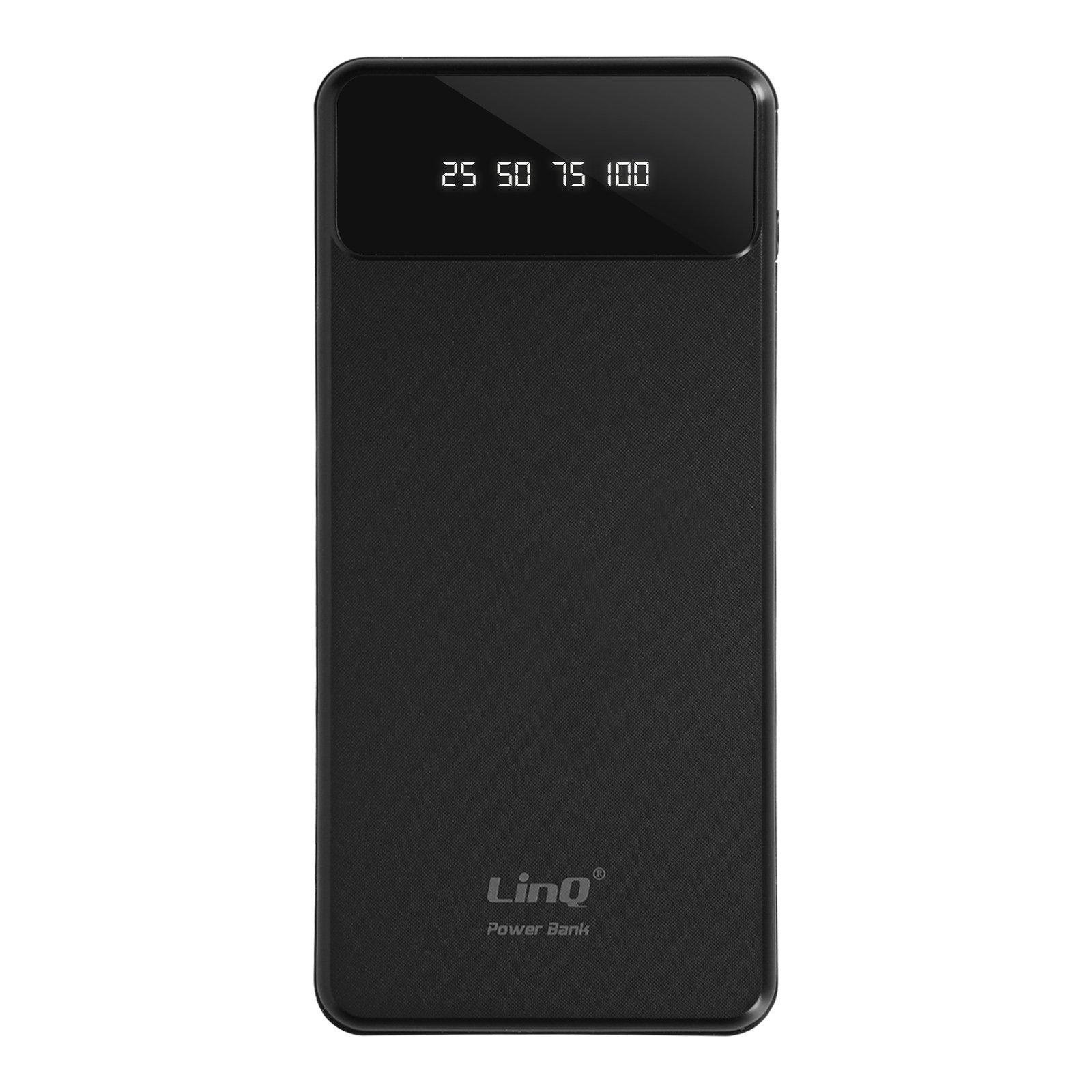 Avizar  Powerbank 15000mAh, Câble 4en1 LinQ Noir 