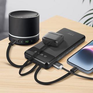 Avizar  Powerbank 15000mAh, Câble 4en1 LinQ Noir 