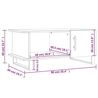 VidaXL Table basse bois d'ingénierie  