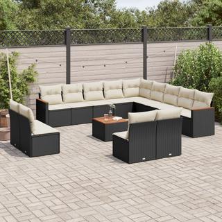 VidaXL set divano da giardino Polirattan  