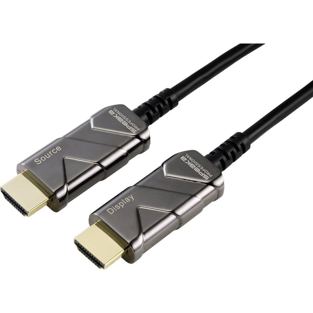 SpeaKa Professional  SpeaKa Professional HDMI Cavo Spina HDMI-A, Spina HDMI-A 50.00 m Nero SP-8821972 Ultra HD (8K) Cavo HDMI 