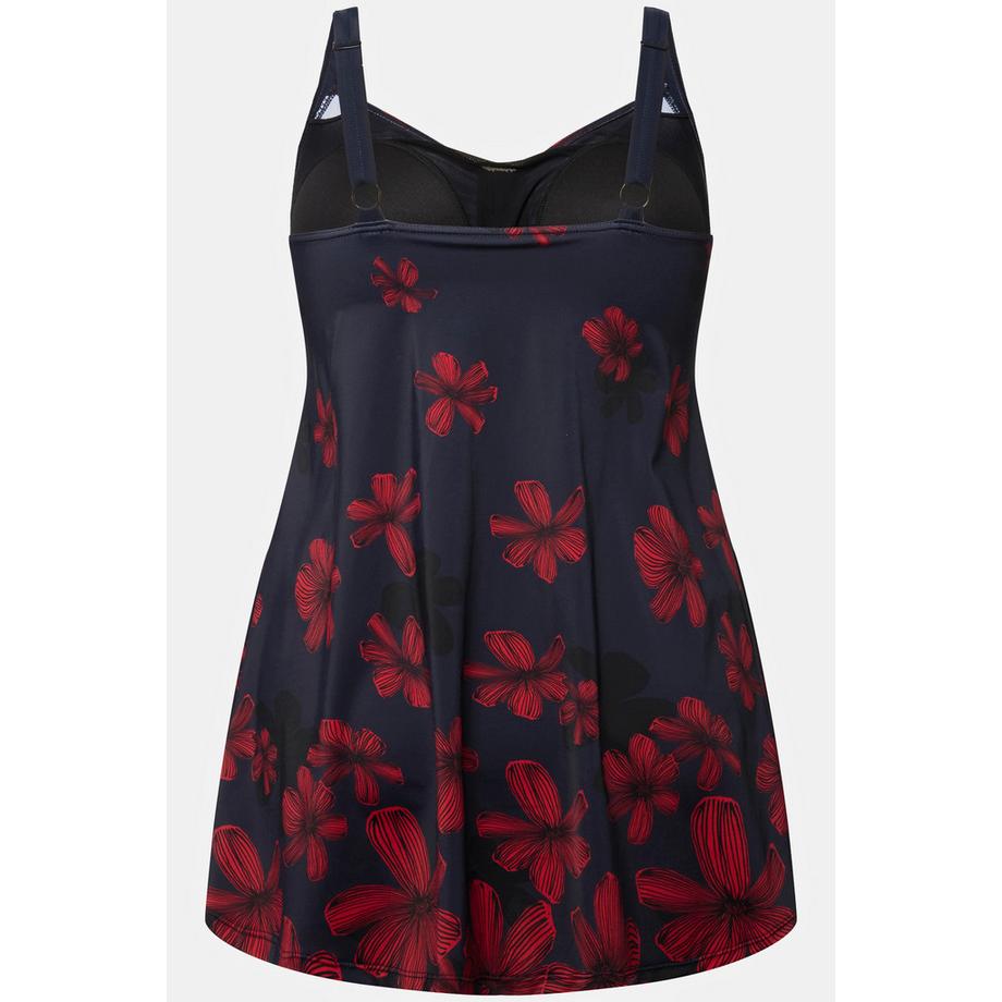 Ulla Popken Robe de bain Fleurs Bonnets souples Bretelles ajustables  