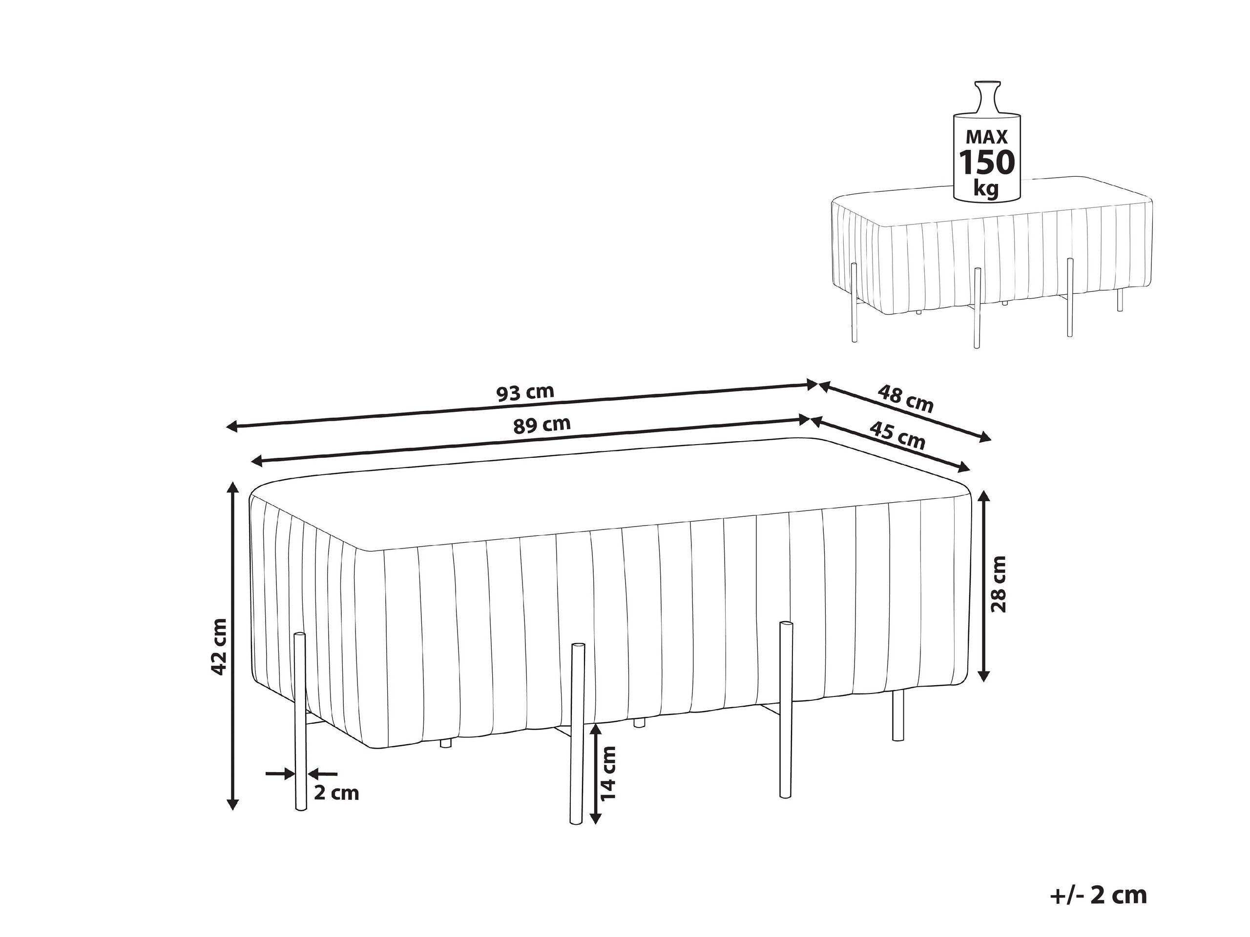 Beliani Banc en Velours Glamour DAYTON  