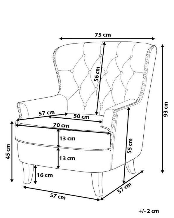 Beliani Fauteuil en Polyester Rétro VIBORG II  