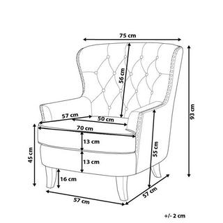 Beliani Fauteuil en Polyester Rétro VIBORG II  