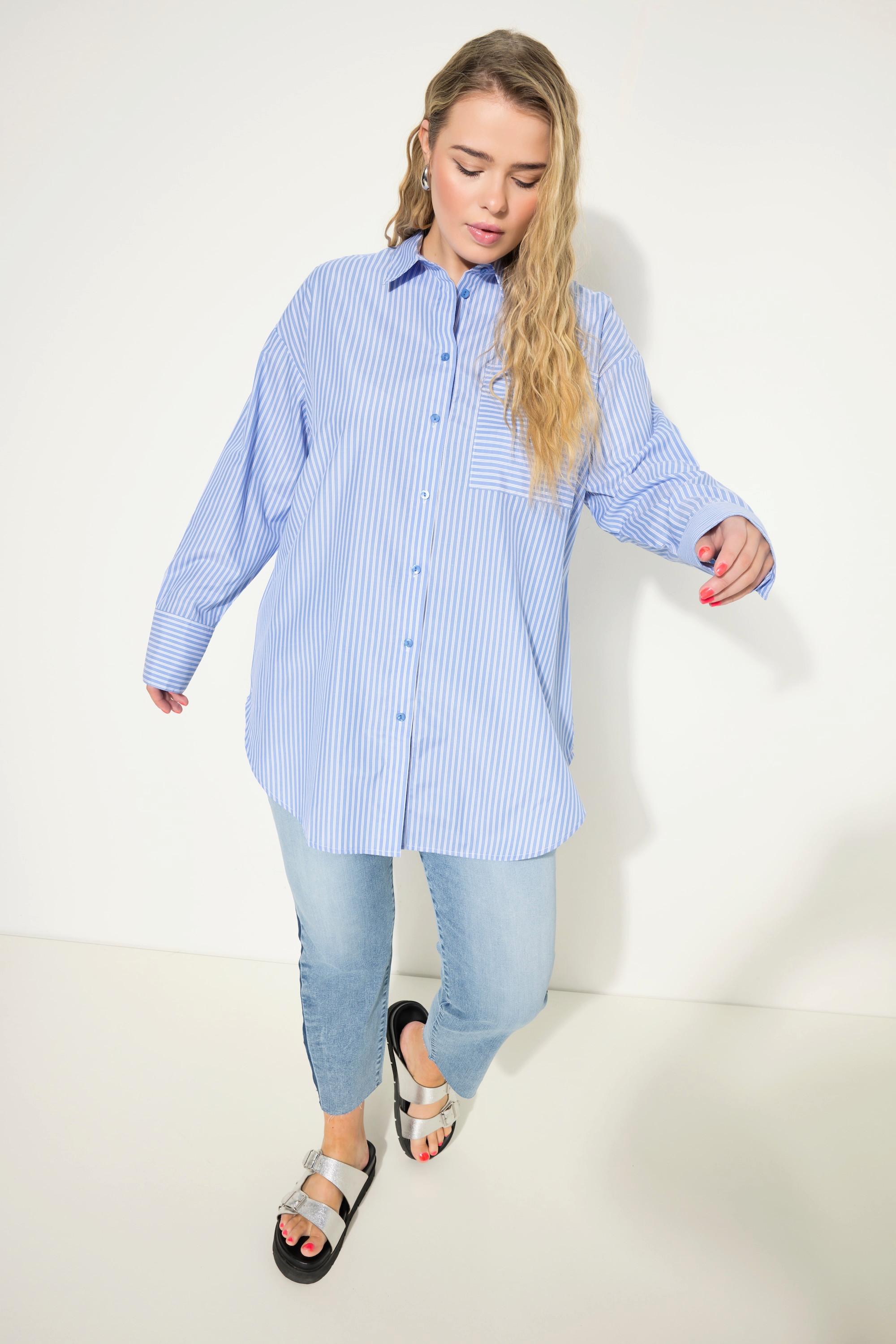 Studio Untold  Chemise oversized à rayures, col de chemise et manches longues 