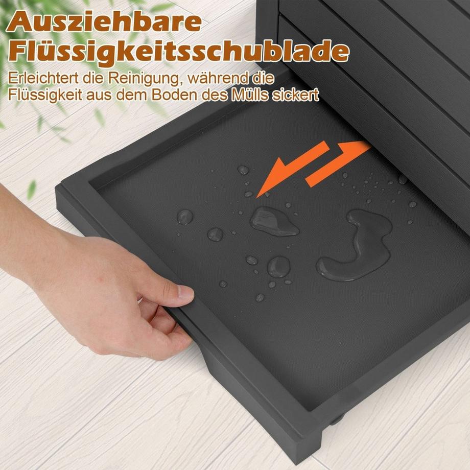 Northix Pattumiera da esterno con coperchio  