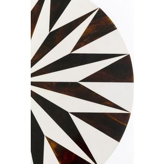 KARE Design Table d&#039;appoint Domero Star marron blanc rond 40  