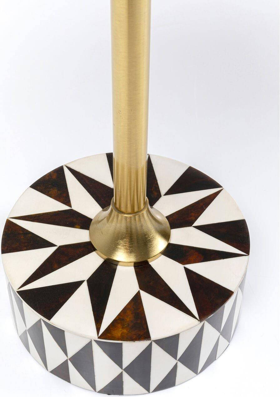 KARE Design Table d&#039;appoint Domero Star marron blanc rond 40  