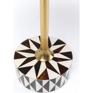 KARE Design Table d&#039;appoint Domero Star marron blanc rond 40  