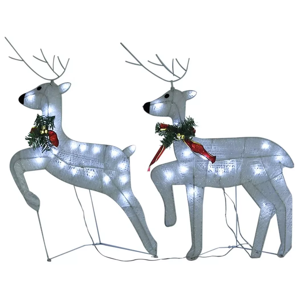 VidaXL - Weihnachtsdekoration rentier, One Size, Weiss