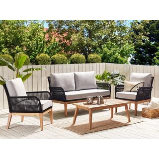 Beliani Lounge Set mit Tisch aus Akazienholz Modern MERANO  