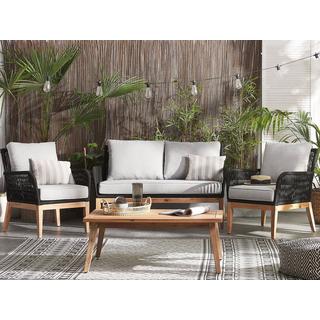 Beliani Lounge Set mit Tisch aus Akazienholz Modern MERANO  