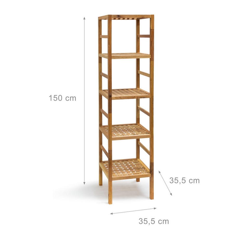 B2X Badezimmerregal aus Walnussholz  