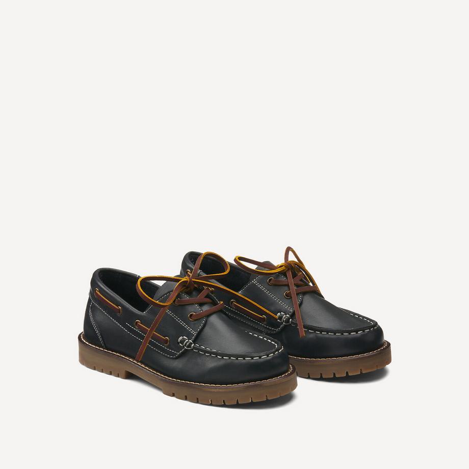Bootsmokassins mit profilierter Sohle