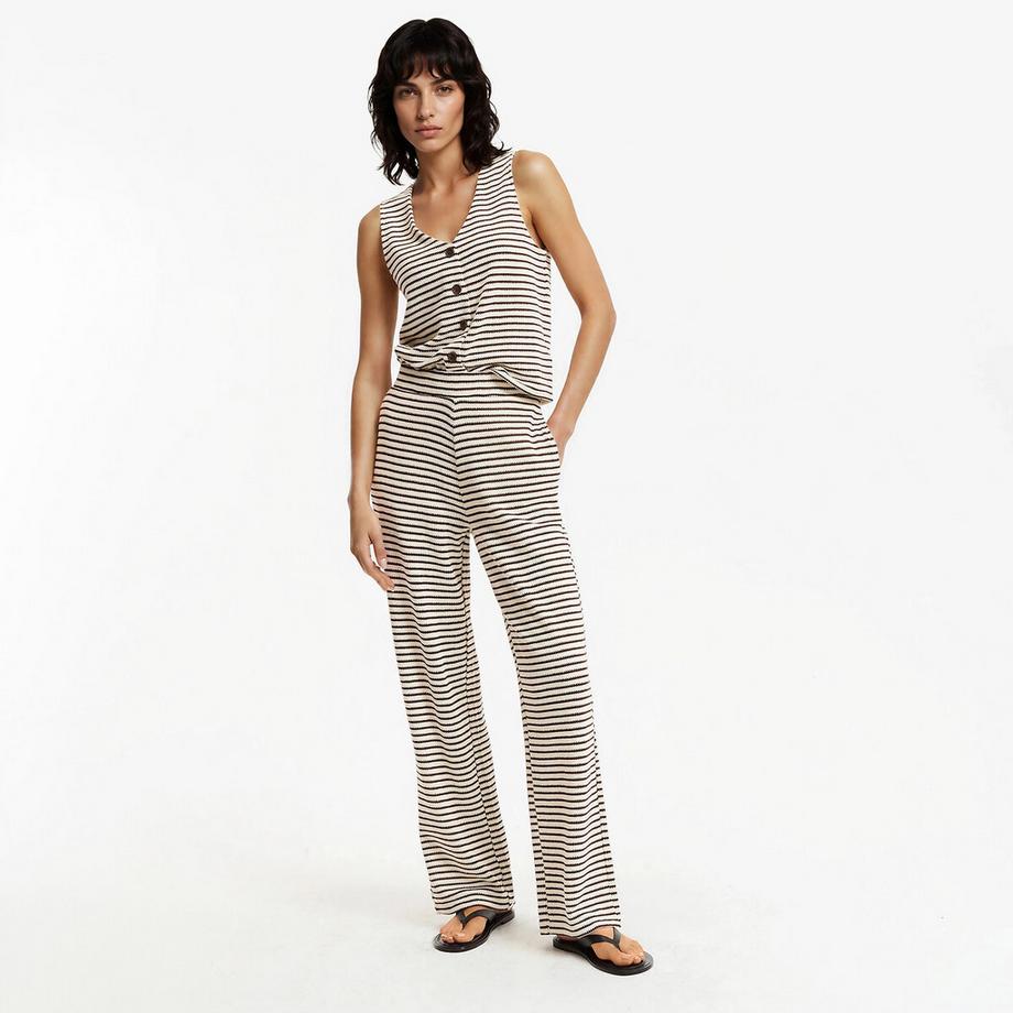La Redoute Collections Weite Hose gestreifter Strick  